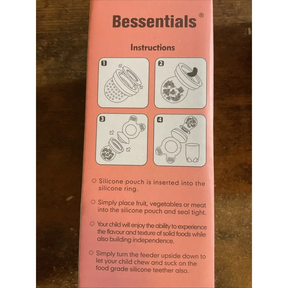 Bessentials Silicone Fresh Food‎ Feeder Pacifier Teether Combo 4 Months+